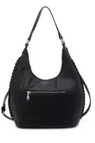 Black Braided Hobo Handbag