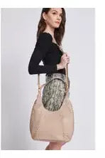 Ivory Woven Vegan Leather Handbag