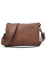 Brown Crossbody Handbagw/ Chain Strap