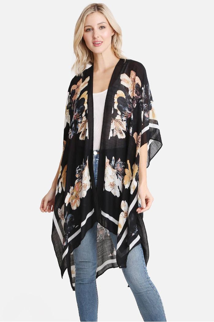 Josey Floral Pattern Print Kimono