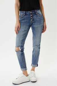 Sabrina Mid Rise Kancan Mom Jeans