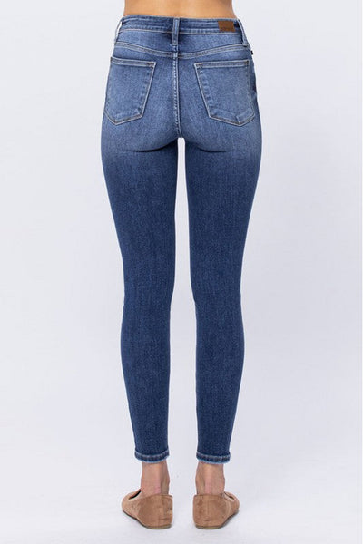 Emberlynn Judy Blue High Rise Button Fly Skinny Jeans