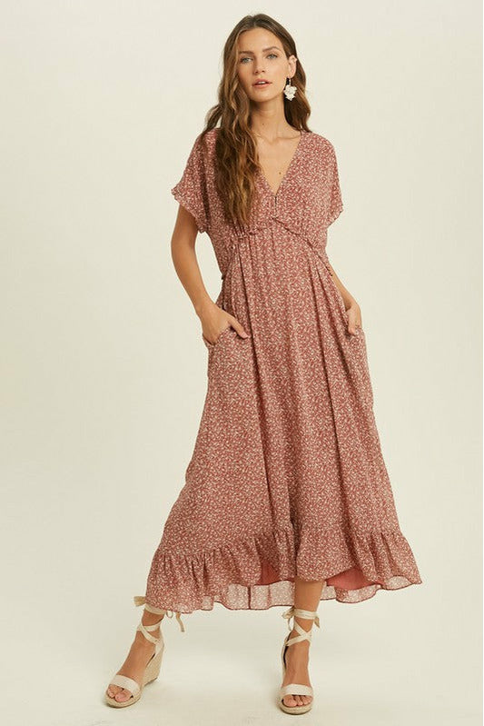 Sienna Floral High Low Maxi Dress
