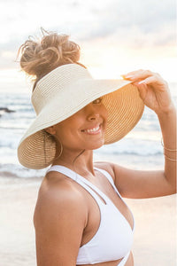 Foldable Wide Brim Bow Visor 3 Colors