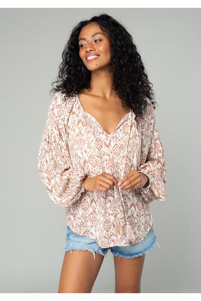 Geo Print Blouse