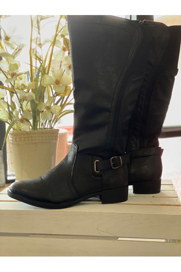 Black Buckle Boot