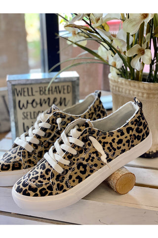 Leopard Print Slip On Canvas Sneaker