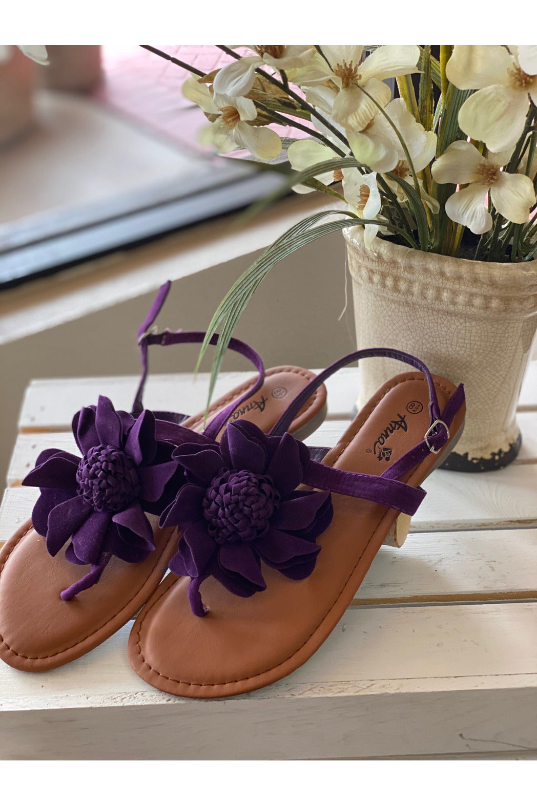 Purple Flower Sandal