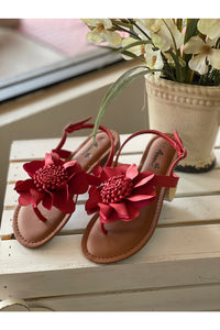 Red Flower Sandal