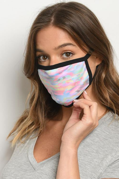 Camo Tye Die Face Mask