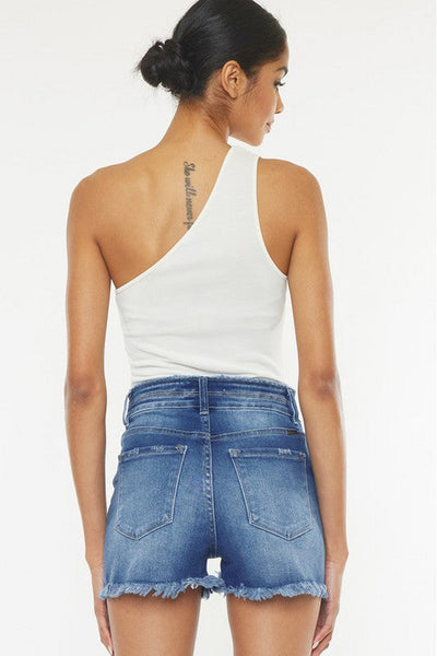 Emily High Rise Frayed Hem Kancan Shorts