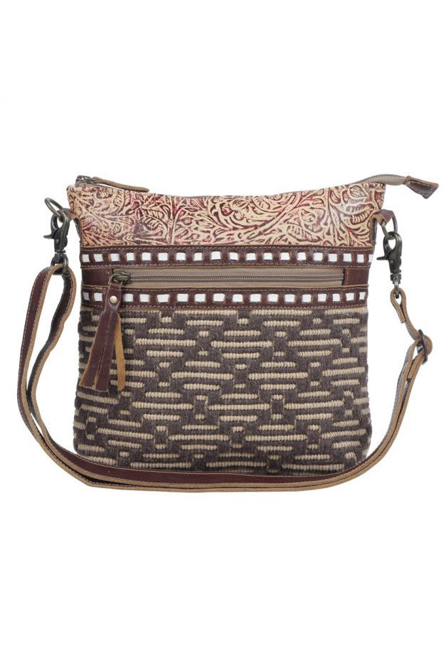 Rug & Hand Tooled Leather Handbag