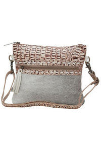 Leather & Hair On Crossbody Bag