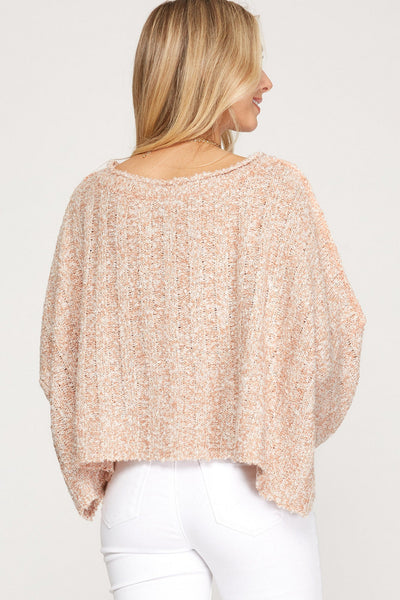 Wide Sleeve Two Toned Sweater 2 Colors