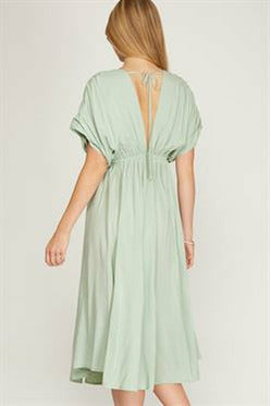 Sage Green Midi Dress