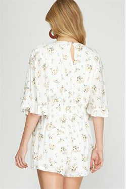 Small Floral Print Romper 2 Colors