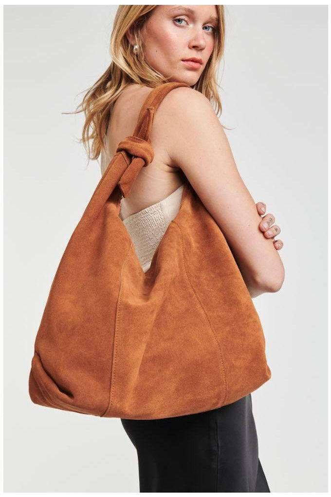Genuine Leather Brown Hobo Bag