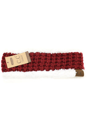 Sherpa Cable Knit CC Head Wrap