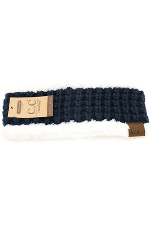 Sherpa Cable Knit CC Head Wrap
