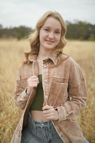Oversized Vintage Washed Corduroy Shacket