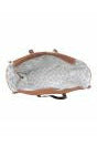 Multi Color Cotton Cowhide Leather Weekender Bag